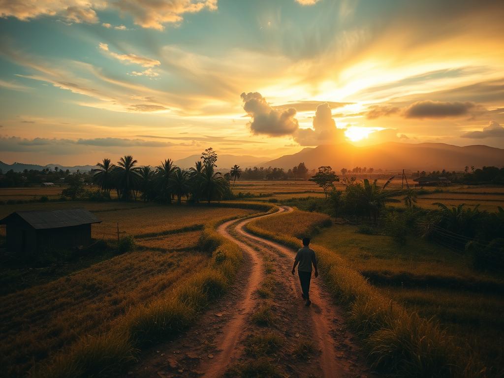 Foto landscape dramatis ala Rarindra Prakarsa dengan tone warna khas, menunjukkan inspirasi visual fotografi Indonesia Foto landscape dramatis ala Rarindra Prakarsa dengan tone warna khas, menunjukkan inspirasi visual fotografi Indonesia
